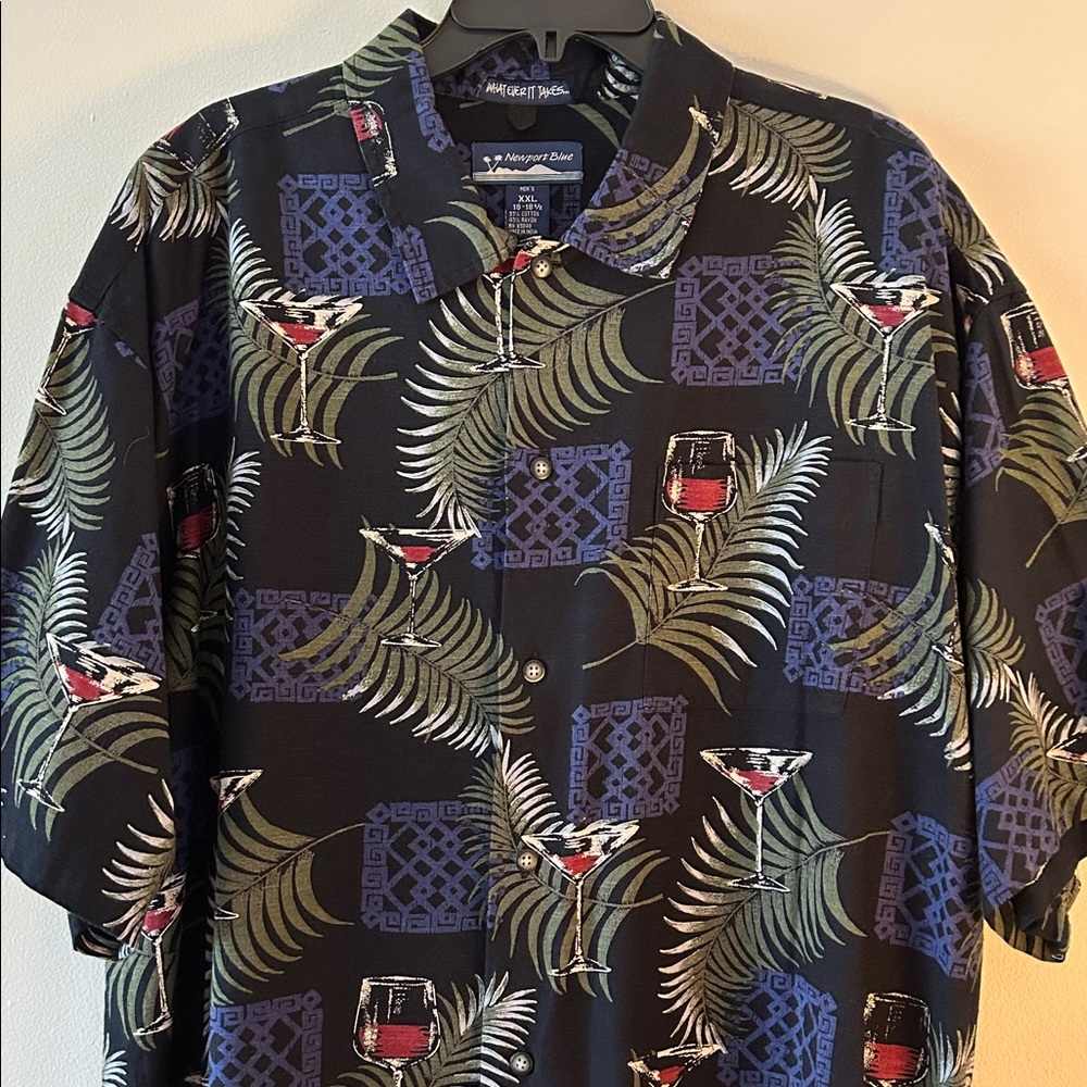 Newport Blue Martini & Wine Shirt XXL